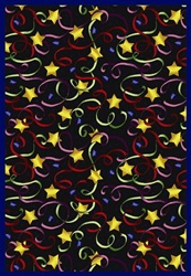 Streamers and Stars Rug - Rectangle - 3'10" x 5'4" - JC1520B - Joy Carpets