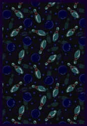 Retro Bowl Rug - Cool Blue - Rectangle - 3'10" x 5'4" - JC1521B03 - Joy Carpets