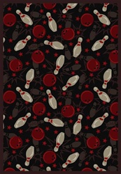 Retro Bowl Rug - Fireball Red - Rectangle - 7'8" x 10'9" - JC1521D04 - Joy Carpets