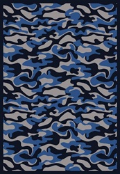 Funky Camo Wall-to-Wall Carpet - Blue - 13'6" - JC1526W03 - Joy Carpets