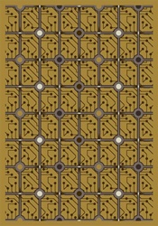 Electrode Rug - Gold - Rectangle - 3'10" x 5'4" - JC1582B04 - Joy Carpets
