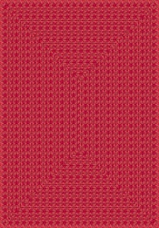 Legacy Faux Braided Rug - Red - Rectangle - 3'10" x 5'4" - JC1631B02 - Joy Carpets