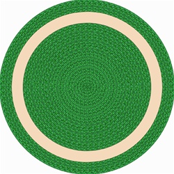 Sharing Circle Faux Braided Rug - Green - Round - 7'7" - JC1632E03 - Joy Carpets