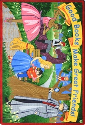 Good Books Make Great Friends Rug - JC1636XX - Joy Carpets