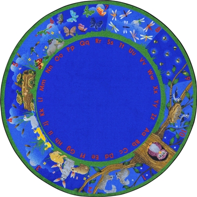 Nature's Numbers Rug - Round - 7'7" - JCX1878E - RTR Kids Rugs