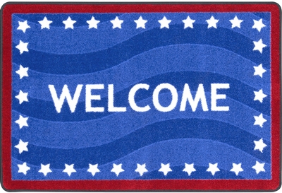 Pride of Country Classroom Welcome Mat - Rectangle - 2'8" x 3'10" - JCX2003MAT - RTR Kids Rugs