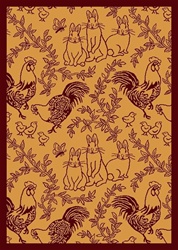 Feathers & Fur Wall-to-Wall Carpet - Gold/Rust - 13'6" - JC428W04 - Joy Carpets