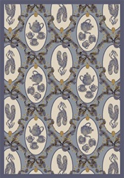 Ribbons and Bows Wall-to-Wall Carpet - Blue - 13'6" - JC433W01 - Joy Carpets