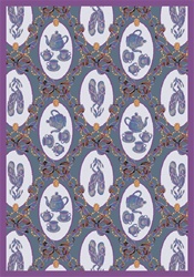 Ribbons and Bows Rug - Blue - Rectangle - 3'10" x 5'4" - JC433B01 - Joy Carpets