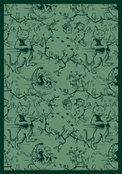 Fancy Fiddler Rug - Green - Rectangle - 7'8" x 10'9" - JC434D03 - Joy Carpets
