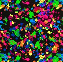 Splatter Paint Fluorescent Wall-to-Wall Carpet - 12' - JC445W - Joy Carpets