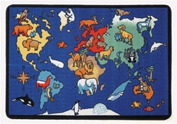 World Animals Play Rug - Rectangle - 27" x 80" - LC159 - Learning Carpets