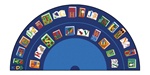 Reading by the Book Seating Rug - Semi-Circle - 6'8" x 13'4" - CFK2634 - Carpets for Kids