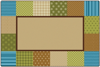KIDSoft Pattern Blocks Rug - Nature - CFK26754, CFK26756, CFK26758 - Carpets for Kids
