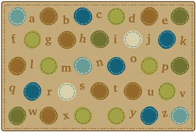 KIDSoft Alphabet Dots Rug - CFK39754, CFK39756, CFK39758 - Carpets for Kids