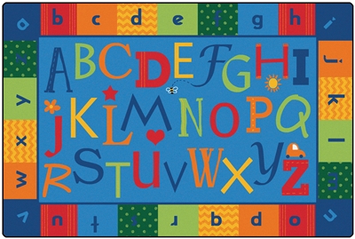 KIDSoft Alphabet Around Literacy Rug - CFK4554, CFK4556, CFK4558 - Carpets for Kids