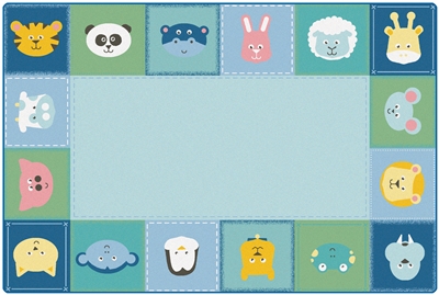 KIDSoft Baby Animals Border Rug - CFK5854, CFK5856, CFK5858 - Carpets for Kids