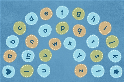 Calming Colors Arch Pixel Perfect Seating Rug - Alphabet