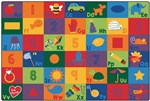 Sequential Seating Literacy Rug - Rectangle - 8' x 12' - CFK6712 - Carpets for Kids