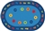 Circletime Early Learning Value Rug - Oval - 8' x 12' - CFK9698 - Carpets for Kids