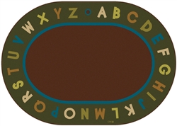 Alphabet Circletime Rug Factory Second - Nature - Oval - 8'3" x 11'8" - CFKFS10708 - Carpets for Kids