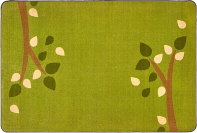 KIDSoft Branching Out Rug Factory Second - Green - Rectangle - 6' x 9' - CFKFS28756 - Carpets for Kids