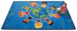 Give the Planet a Hug Rug Factory Second - Rectangle - 8' x 12' - CFKFS4417 - Carpets for Kids