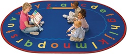 Lowercase Alpha Rug Factory Second - Oval - 6'9" x 9'5" - CFKFS5606 - Carpets for Kids