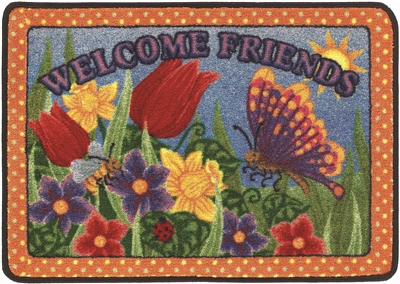 Welcome Friends Mat Spring - RTR Kids Rugs