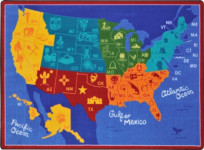States of the Nation Rug - JCX1869XX - RTR Kids Rugs
