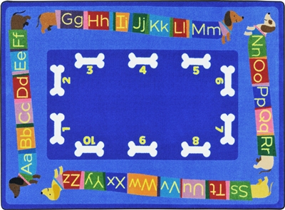 Doggone Good Alphabet Rug - JCX1920XX - RTR Kids Rugs