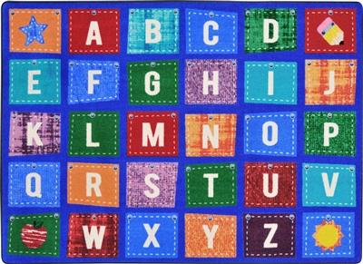 Alphabet Upcycle Rug - JCX1938XX - RTR Kids Rugs