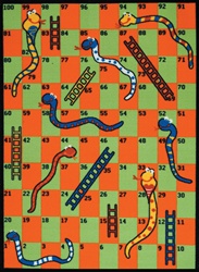 Snakes & Ladders Play Rug - Rectangle - 36" x 52" - LC165 - Learning Carpets