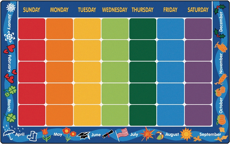 Calendar Rug | Learning Carpet - Months & Days of the Week