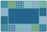 KIDSoft Pattern Blocks Rug - Blue