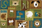 Animal Sounds Toddler Rug - Nature - Rectangle - 4' x 6' - CFK18724 - Carpets for Kids