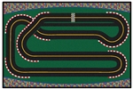 Super Speedway Racetrack Value Rug - Rectangle - 3' x 4'6"