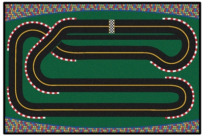 Super Speedway Racetrack Value Rug - Rectangle - 3' x 4'6"