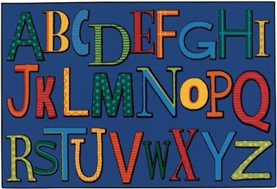 Playful Alphabet Value Rug - Rectangle - 3' x 4'6"