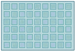 Squared Value Rug - Blue - Rectangle - 3' x 4'6"