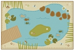 Tranquil Pond Value Rug - Tan - Rectangle - 3' x 4'6"