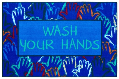 Wash Your Hands Value Mat - Rectangle - 3' x 4'6"