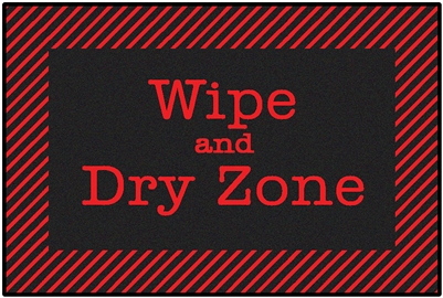 Red & Black Wipe and Dry Zone Value Mat - Rectangle - 3' x 4'6"