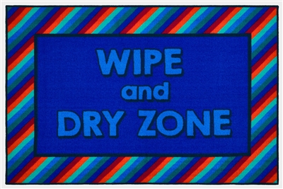 Rainbow Stripe Wipe & Dry Zone Value Mat - Rectangle - 3' x 4'6"