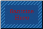 Blue & Red Zone Sanitize Value Mat - Rectangle - 3' x 4'6"