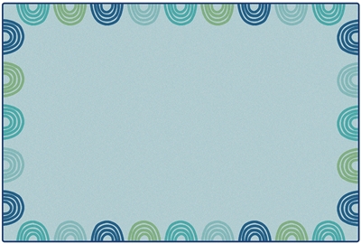 KIDSoft Rainbows Border Rug - Green