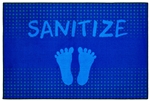 Stand to Sanitize Value Mat - Blue Feet - Rectangle - 3' x 4'6"