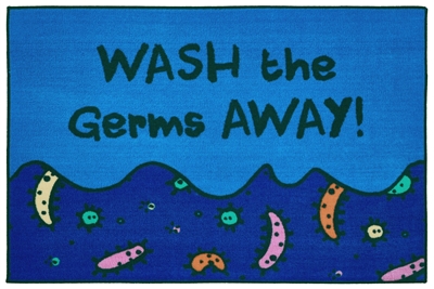 Wash Away the Germs Sanitize Value Mat - Rectangle - 3' x 4'6"