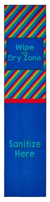 Rainbow Stripe Sanitize Here Value Mat - Runner - 3' x 12'