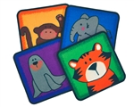 Zoo Animals Value PLUS Seating Kit - Square - Set of 12 - 16"